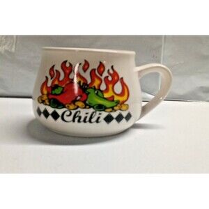 Vintage Houston Harvest Gift Products Oversized Soup/ Cereal "Chili" Mug.